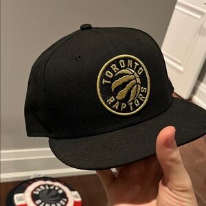 NBA Black and Gold Toronto Raptors Hat